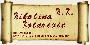 Nikolina Kolarević vizit kartica